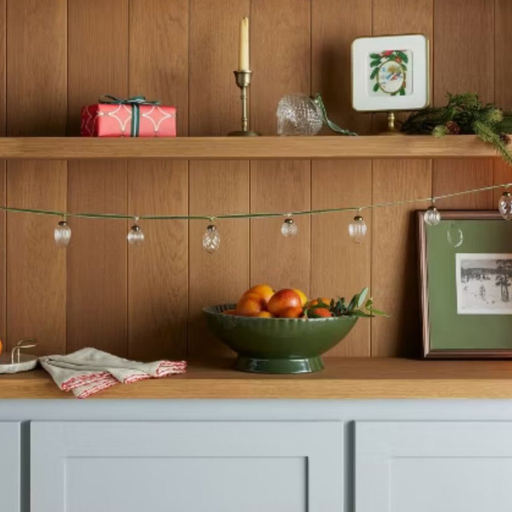 Hearth & Hand with Magnolia 6' Mini Glass Ornament‎ Decorative Christmas Garland